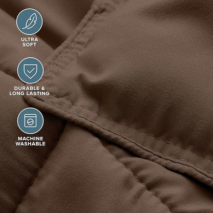 Bare Home Comforter Set - King/California King Size - Ultra-Soft - Goose Down Alternative - Premium 1800 Series - All Season Warmth (King/Cal King, Cocoa)