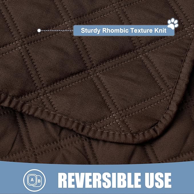 Smiry Waterproof Dog Bed Cover Pet Blanket, Soft Washable Dog Blanket for Furniture Bed Couch Sofa Reversible, Checkered (40"x50", Chocolate/Chocolate)