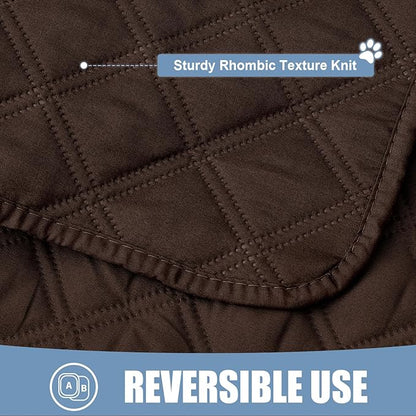 Smiry Waterproof Dog Bed Cover Pet Blanket, Soft Washable Dog Blanket for Furniture Bed Couch Sofa Reversible, Checkered (40"x80", Chocolate/Chocolate)
