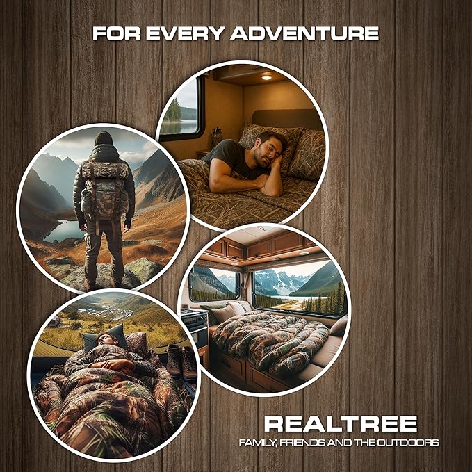 VISI-ONE Realtree APX Camo Queen 3 Piece Comforter Set – All-Season Lightweight Rustic Farmhouse Décor Bed Set, Unisex Gift for Outdoor, Hunter, Nature Lovers, Perfect for Cabin, Farm, Ranch & Lodges