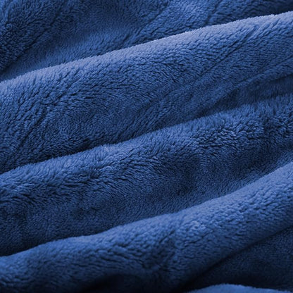 Electric Heated Blanket Queen Size 84"×90" Dual Control, 5 Heating Settings & 10Hs Auto Off, Overheat Protect, Energy Efficient, for Sofa & Bed, Machine Washable, Denim Blue