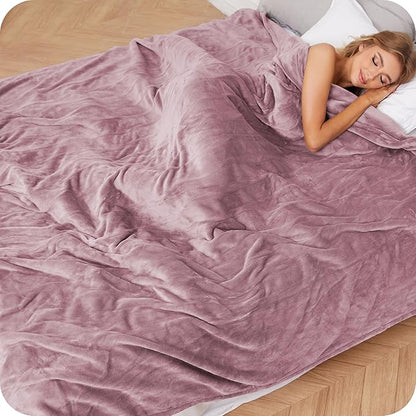 Electric Heated Blanket King Size 90"×100", Comfortable & Luxurious Flannel, 4 Heating Levels & 10 H Auto Shut Off, Purple