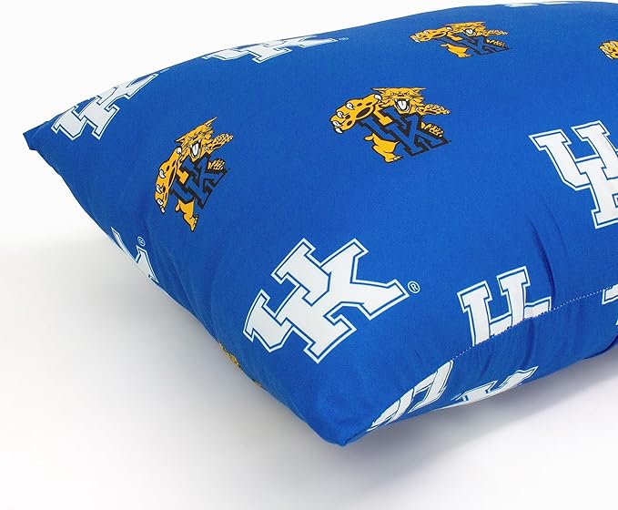 College Covers Everything Comfy Kentucky Wildcats Pillowcase Pair, Standard, 20" x 30", Includes 2 Pillowcases