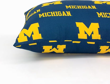 College Covers Everything Comfy Michigan Wolverines Pillowcase Pair, Standard, 20" x 30", Includes 2 Pillowcases