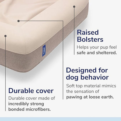 Casper Dog Bed, Plush Memory Foam, Small, Sand