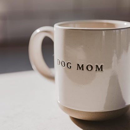 Sweet Water Decor Dog Mom Stoneware Coffee Mugs - 14Oz Cute Coffee Mugs for Hot and Cold Drinks - Dishwasher and Microwave Safe - Mothers Day Gift - Ideal for Tea and Espresso