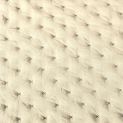 Amazon Basics Brushed Microfiber Quilt Set, Extra Soft with Natural Texture, 3-Piece, Queen/Full, Beige