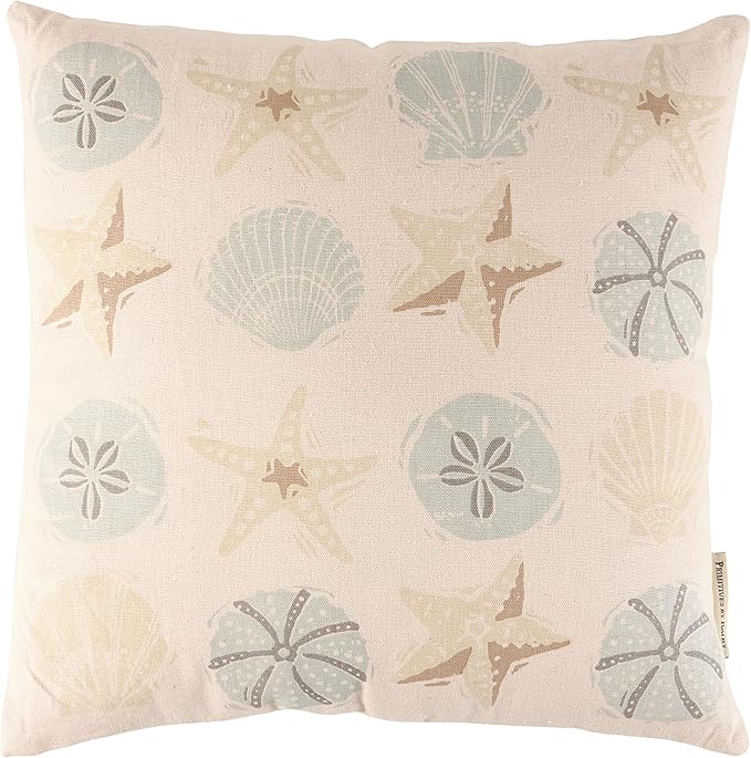 Primitives by Kathy Seashells Throw Pillow