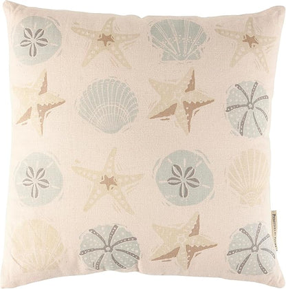 Primitives by Kathy Seashells Throw Pillow
