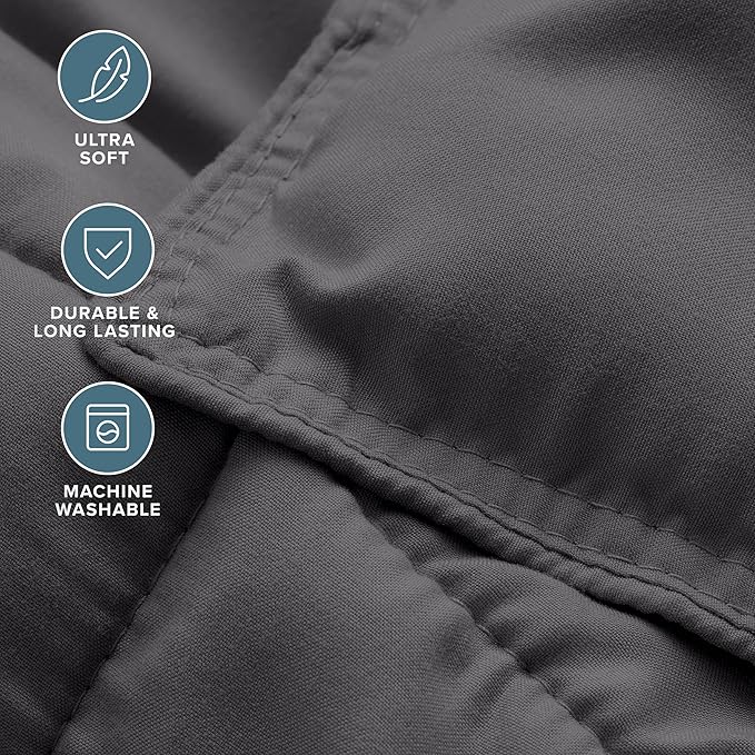 Bare Home Comforter Set - King/California King Size - Ultra-Soft - Goose Down Alternative - Premium 1800 Series - All Season Warmth (King/Cal King, Forged Iron Grey)