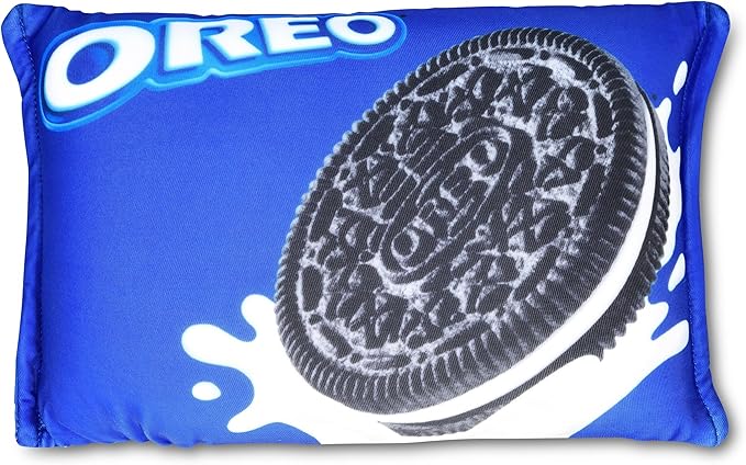 iscream Oreo Package Photoreal Print 12" x 7" Microbead Mini Accent Pillow