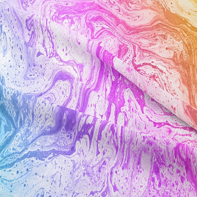Tailor Shop Marble Bedding Set King Size,Marble Girls Comforter Sets Pink Tie Dye Comforter Sets Watercolor Artwork Design,with 1 Comforter 2 Pillowcases