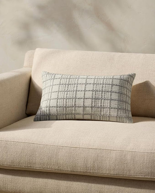 Loloi Magnolia Home by Joanna Gaines Liv Collection PMH0064 Grey 13'' x 21'' Cover Only Pillow