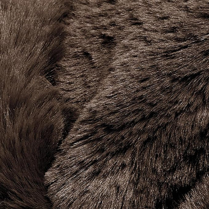 UnHide Marshmallow - Faux Fur Blanket - Heavy Weight, Extra Soft Blanket - Made from Recycled Materials - Machine Washable - Medium (60" x 80") - Chocolate Hair