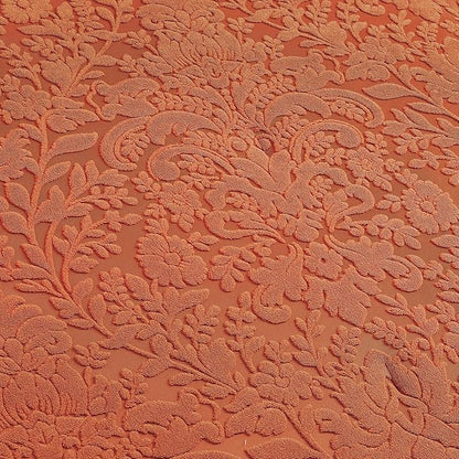 Sunshine Nicole Velvet Jacquard Comforter Set, Velvet Jacquard Face and Brushed Solid Microfiber Reverse, with Light Weight Soft Poly Fill, 3 Pieces Terracotta, Queen