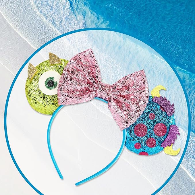 Mouse Ear Headbands,Sparkle Mouse Ears Headband for Women Girls Cartoon Princess Costume Cosplay Decoration