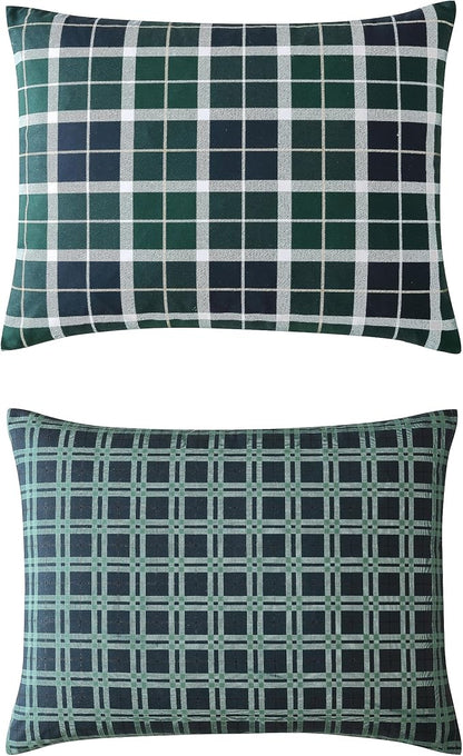 Nautica - King Comforter Set, Ultra Soft Bedding with a Woven Textured Feel, Medium Weight for Year Round Comfort, 3 Piece Bed Set with Matching Pillowcases (Northsail Plaid Navy)