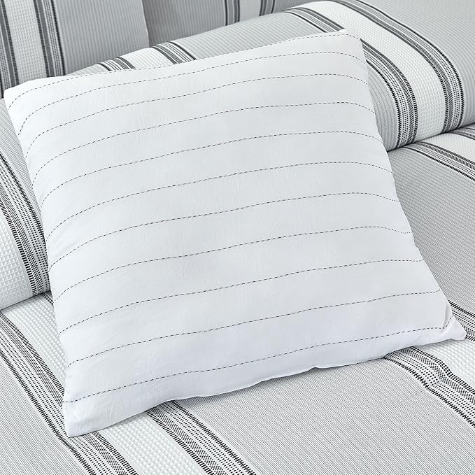 Modern Threads 5-Piece Jacquard Comforter Set, Kira Queen in Light Blue – Elegant Comforter, 2 Pillow Shams, and 2 Decorative Pillows