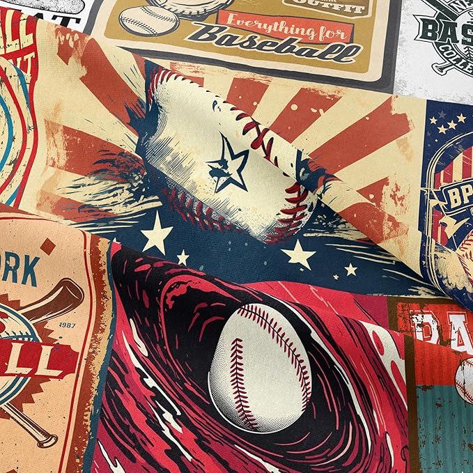 Tailor Shop Baseball Boys Comforter Sets Full Size,Baseball Bedding Sets for Boys Kids Teens with 2 Pillowcase……