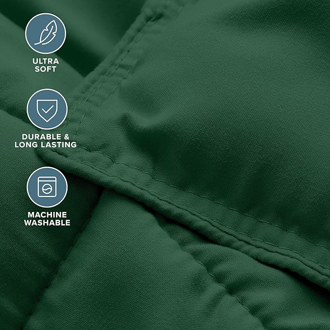 Bare Home Comforter Set - Oversized King Size - Ultra-Soft - Goose Down Alternative - Premium 1800 Series - All Season Warmth (Oversized King, Forest Green)