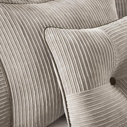 Madison Park Cozy Comforter Set Casual Blocks Design All Season, Matching Bed Skirt, Decorative Pillows, Queen(90"x90"), Dallas Corduroy, Taupe Brown, 7 Piece