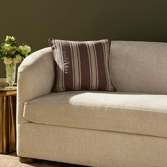 Loloi Chris Loves Julia Verona Collection PCJ0033 Brown 18'' x 18'' Cover w/Down Pillow