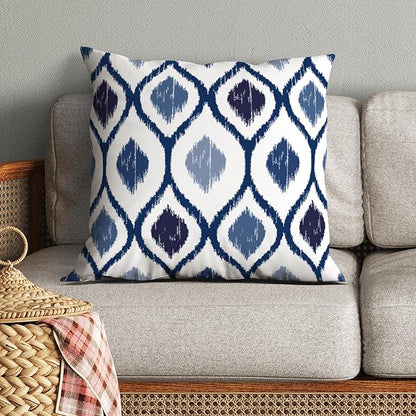 Americanflat 20x20 Throw Pillow with Sewn-in Insert - All-in-One Decorative Pillows - No Cover Needed - Soft and Durable Cushion for Bed or Sofa - Polyester - Blue