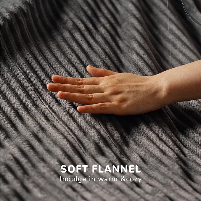 Heated Blanket Full Size 72"x84",ETL Certification-6 Heating Levels Electric Blanket&1-10 Hour Auto Off,Machine Washable Heating Blanket(Grey)