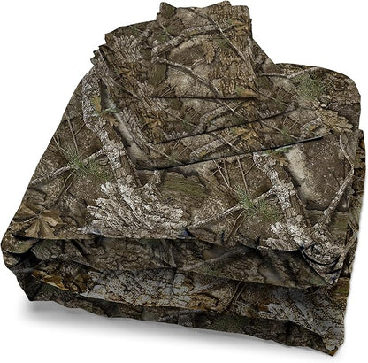 Northwest Realtree 5-Piece King Size Bed in a Bag Set, 1 Comforter, 1 Fitted Sheet, 1 Flat Sheet, 2 Pillowcases, All Seasons Bedding, APX Camo