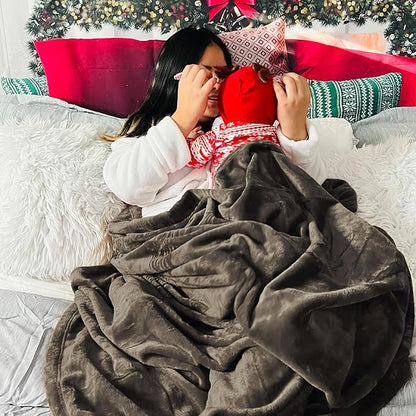 Bedsure GentleSoft Brown Fleece Blankets King Size - Bed Blanket Soft Lightweight Plush Cozy Fuzzy Luxury Microfiber, 108x90 inches