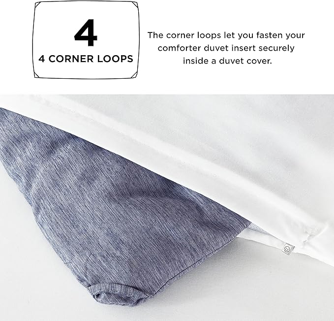 Bedsure King Size Comforter Set - Denim Grey King Comforter Set, Soft Bedding for All Seasons, Cationic Dyed Bedding Set, 3 Pieces, 1 Comforter (104"x90") and 2 Pillow Shams (20"x36"+2")