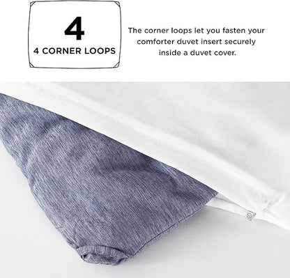 Bedsure King Size Comforter Set - Denim Grey King Comforter Set, Soft Bedding for All Seasons, Cationic Dyed Bedding Set, 3 Pieces, 1 Comforter (104"x90") and 2 Pillow Shams (20"x36"+2")