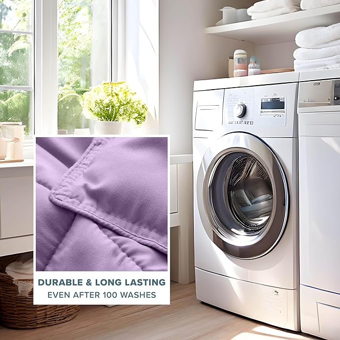 Bare Home Comforter Set - King/California King Size - Ultra-Soft - Goose Down Alternative - Premium 1800 Series - All Season Warmth (King/Cal King, Lavender)