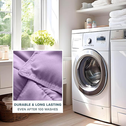 Bare Home Comforter Set - Extra Long Size - Ultra-Soft - Goose Down Alternative - Premium 1800 Series - All Season Warmth (Twin/Twin XL, Lavender)