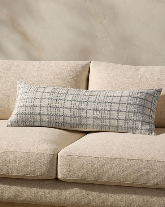 Loloi Magnolia Home by Joanna Gaines Liv Collection PMH0064 Grey 13'' x 35'' Cover Only Pillow