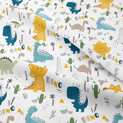 MWMWMW Dinosaur Bedding Sets Full Size, 3-Piece Dinosaur Comforter Sets for Kids Boys & Girls, Soft Microfiber Full Size Comforter Sets for Kids Boys with 2 Pillowcases