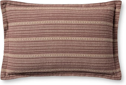 Loloi Chris Loves Julia Howie Collection PCJ0023 Wine/Natural 13'' x 21'' Cover w/Down Pillow