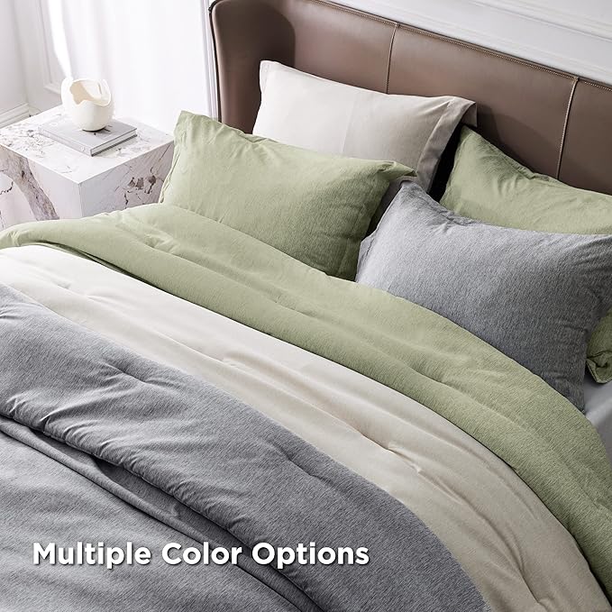 Bedsure California King Comforter Set - Olive Green, 3 Piece Bedding Set, 1 Comforter 104"x96" and 2 Pillow Shams 20"x36"+2"
