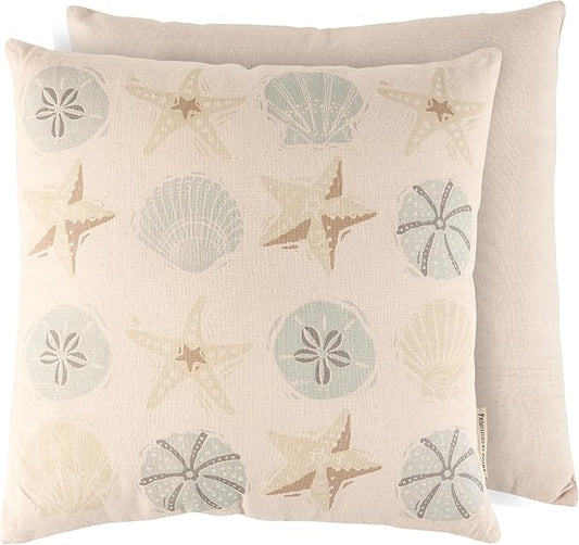 Primitives by Kathy Seashells Throw Pillow