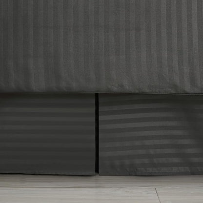 King Size Comforter Set 8 Piece Bed in a Bag with Bed Skirt, Fitted Sheet, Flat Sheet, 2 Pillowcases, 2 Pillow Shams, King, Dobby Gray