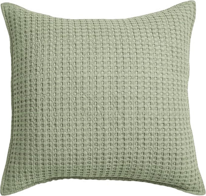 Levtex Home - Mills Waffle - Decorative Pillow - Poly Filled - Desert Sage - Sham Size (20 x 20in.)
