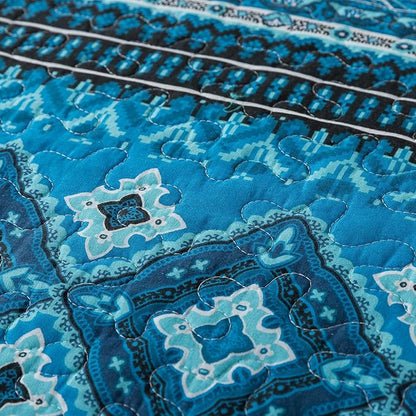 BEDIFANY Cotton Quilt King Size Sets, Lightweight King Bedspread Soft Quilted Reversible Coverlets Sets Boho Quilt King Set for Bed Decorations for All Seasons, 3 Pieces