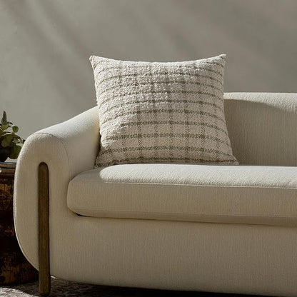 Loloi Magnolia Home by Joanna Gaines Erin Collection PMH0073 Ivory/Green 22'' x 22'' Cover Only Pillow