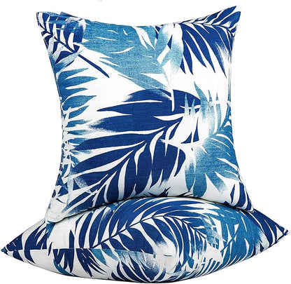 JMGBird Water-Repellent Outdoor Throw Pillows Set of 2 with Inserts - 18x18 Durable Patio Furniture Pillows