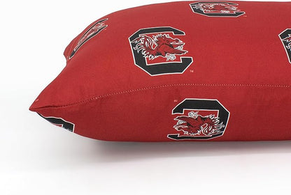 College Covers Everything Comfy South Carolina Gamecocks Pillowcase Pair, Standard, 20" x 30", Includes 2 Pillowcases