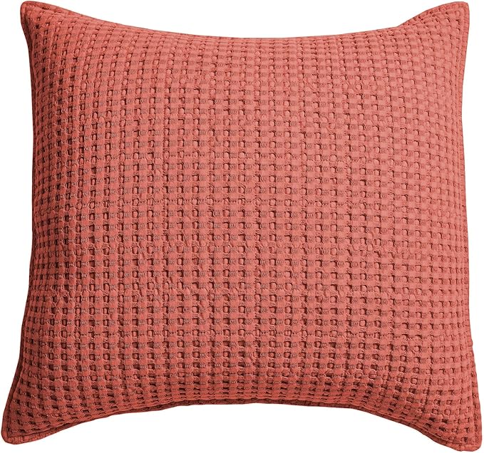 Levtex Home - Mills Waffle - Decorative Pillow - Poly Filled - Adobe - Sham Size (20 x 20in.)