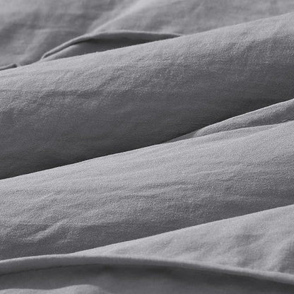 Bedsure King Comforter Set - 4 Pieces Pinch Pleat Bed Set, Grey Boho Bedding for All Season, 1 Soft Comforter, 2 Pillowcases, 1 Decorative Pillow