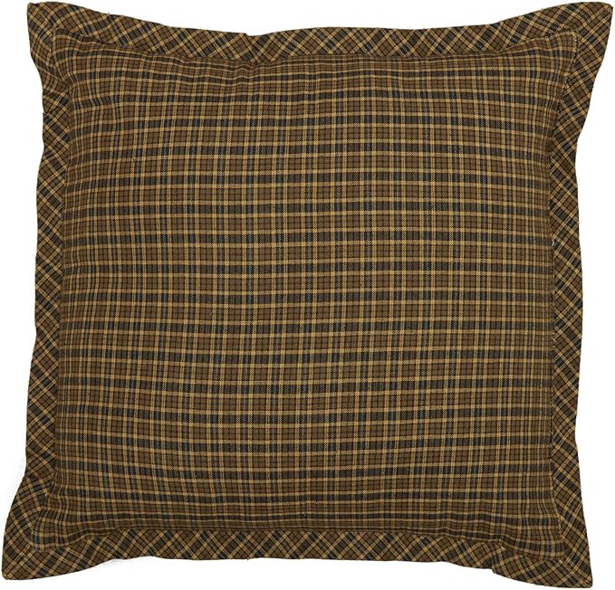 Tea Cabin Rustic 12"x12" Patchwork Pillow Green Thanksgiving Cotton Square Bedroom Decor