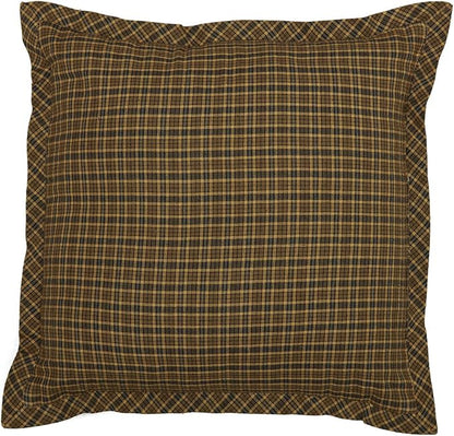 Tea Cabin Rustic 12"x12" Patchwork Pillow Green Thanksgiving Cotton Square Bedroom Decor