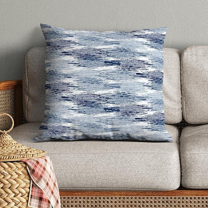 Americanflat 20x20 Throw Pillow with Sewn-in Insert - All-in-One Decorative Pillows - No Cover Needed - Soft and Durable Cushion for Bed or Sofa - Polyester - Blue and White